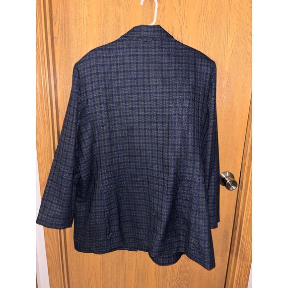 Adolfo Studio women’s tweed blue skirt suit set NEW (size 20W/22W) - Picture 5 of 7